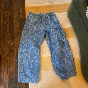 Damson Madder Blue Patterned Jeans